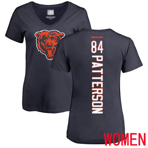 Chicago Bears Navy Blue Women Cordarrelle Patterson Backer NFL Football #84 T Shirt